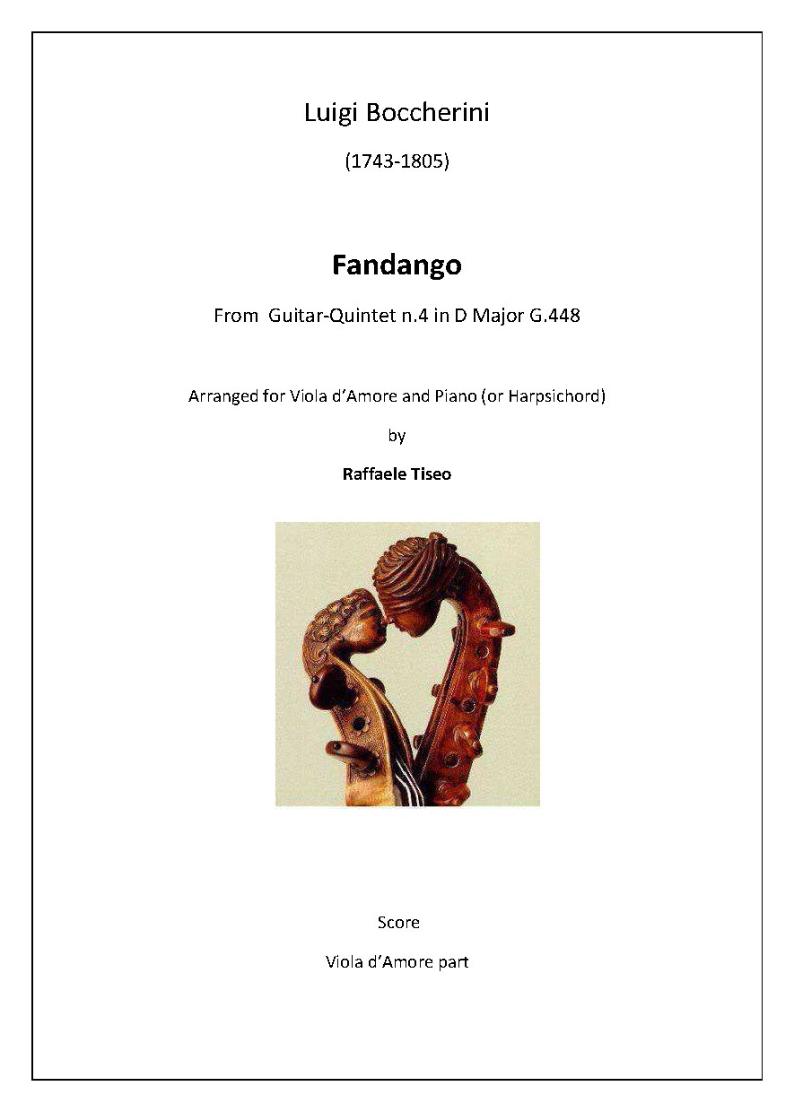 Luigi Boccherini Fandango From Guitar Quintet N 4 In D Major G 448 Baryton